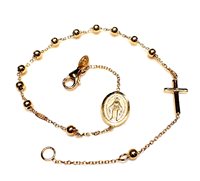 Pulsera Mujer Sacro in Oro amarillo ROSARIO P UZ/CZ 2.50 G